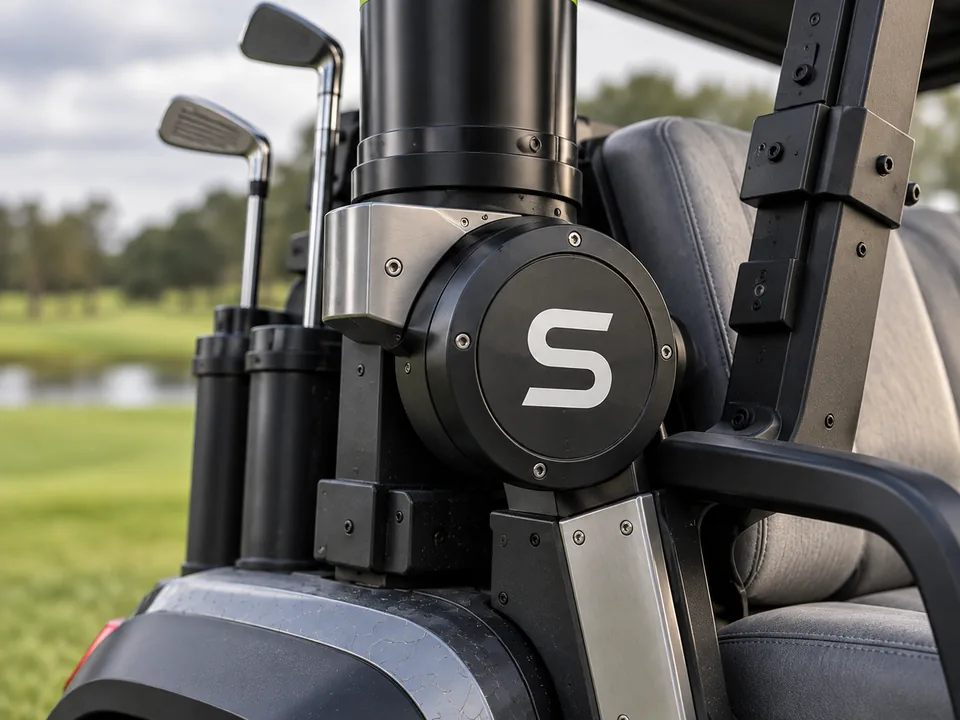 Close-up concept view of the Equalizer cylinder, circular pivot and support mount
